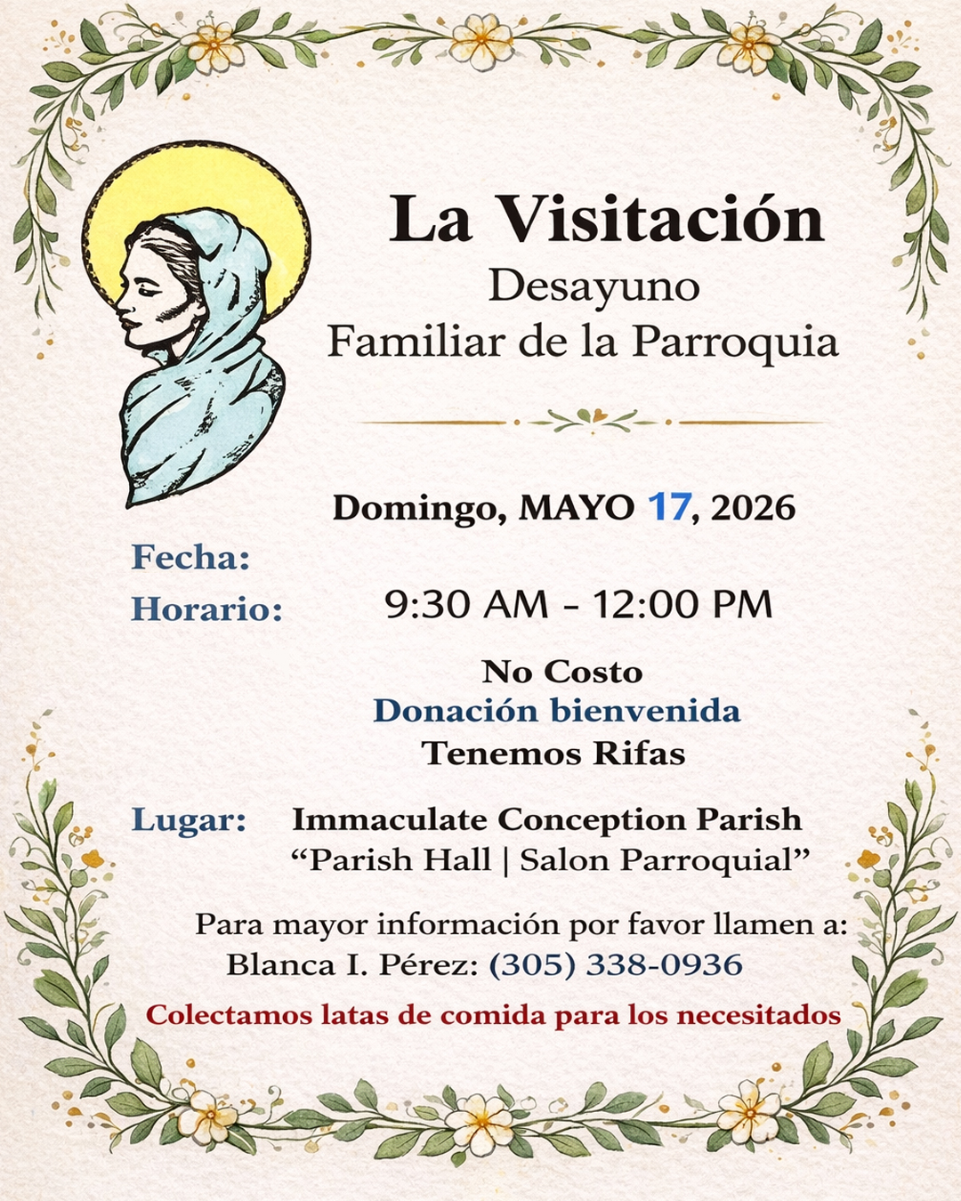 La Visitación - Desayuno Familiar de la Parroquia                                                                                                                                                                                                                                                          