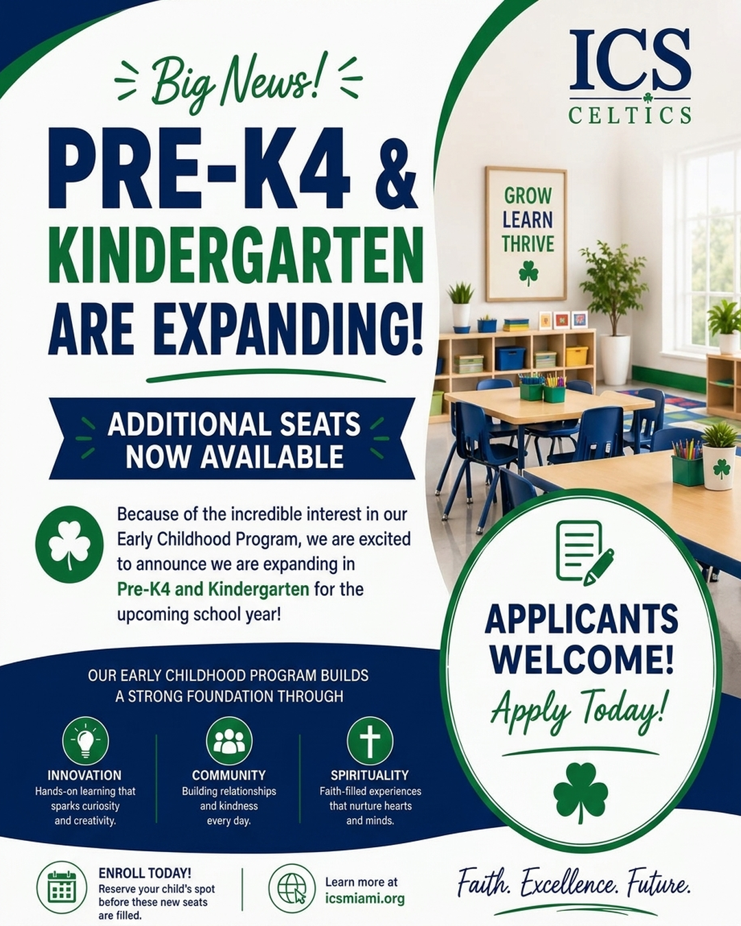 Seats available for PK-4 and Kindergarten                                                                                                                                                                                                                                                                   